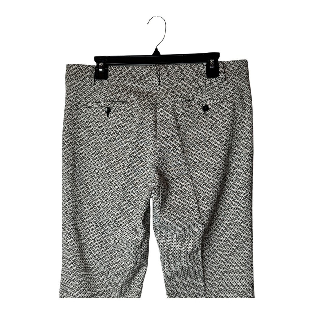 Etro Pants Women 10 Black Ivory Jacquard Geometric Print Trousers Luxury Preppy‎ - Picture 4 of 9